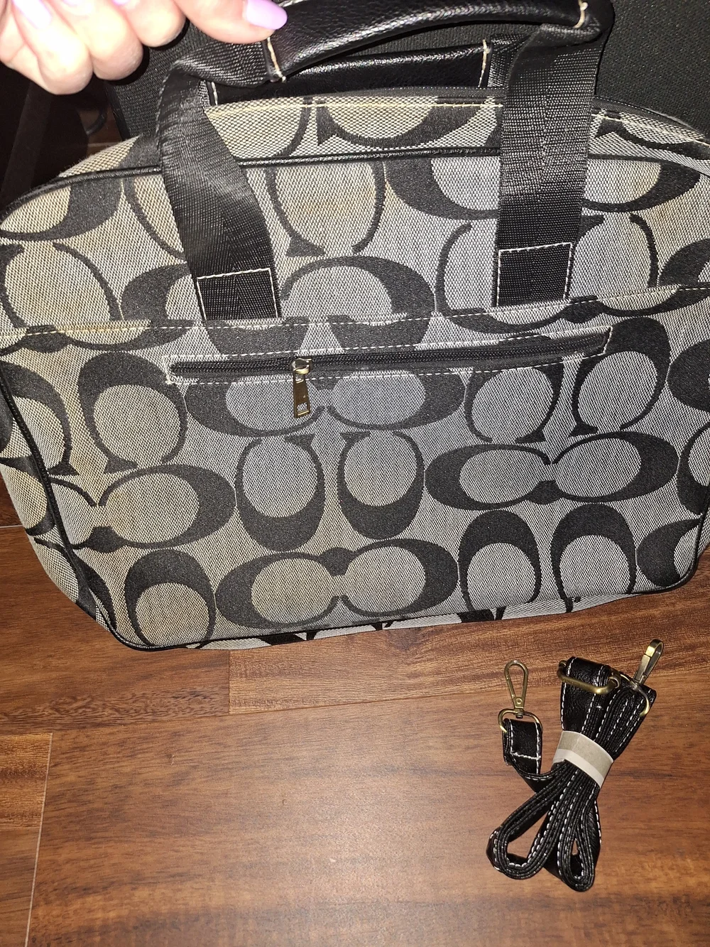 Coach Signature Small Briefcase in Gray/Black